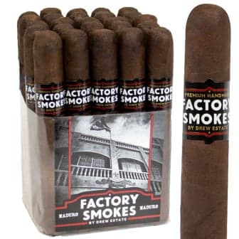 Drew Estate Factory Smokes Maduro Robusto 25 CIGARS cigar listing