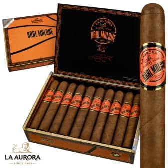 La Aurora Barrel Aged by Karl Malone Robusto 5 Pack cigar listing