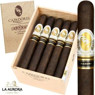 La Aurora Cazadores Maduro Robusto 20 Pack cigar listing