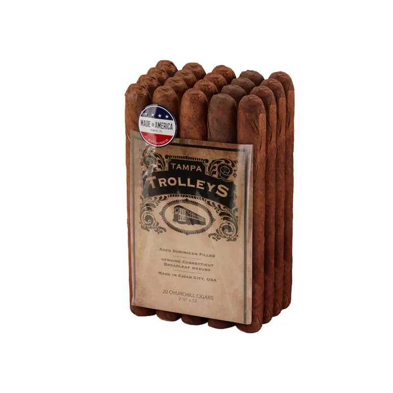 Tampa Trolleys Churchill Maduro cigar listing