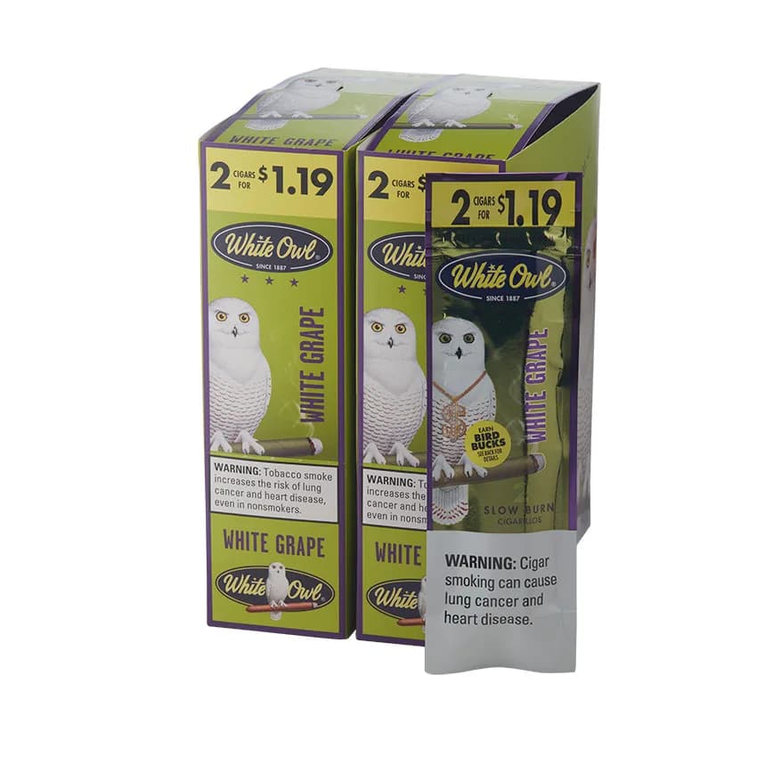 White Owl Foil Fresh 2 for 1.19 White Grape Natural cigar listing