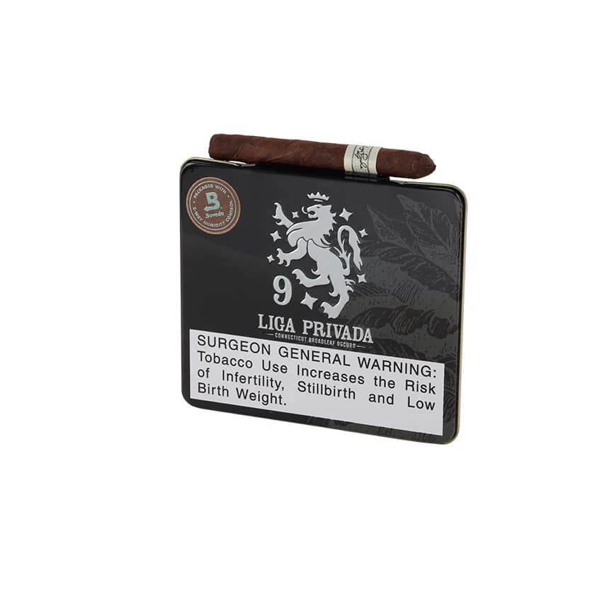 Liga Privada No.9 Coronets tin of 10 Maduro cigar listing