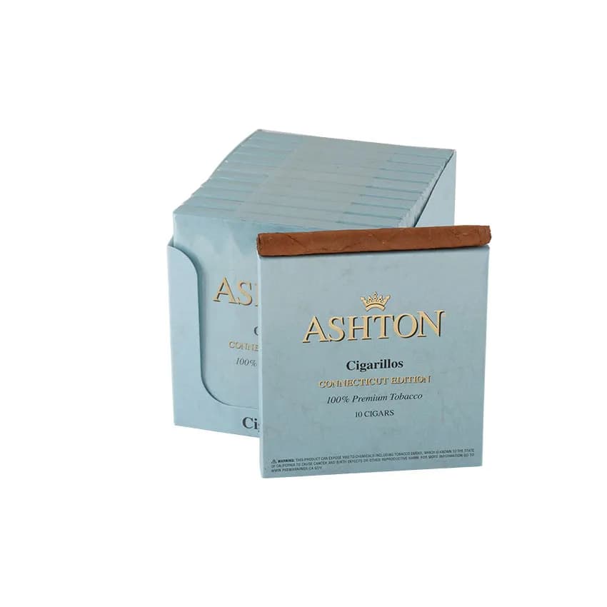 Ashton Small Cigars Cigarillos Connecticut (10) Natural cigar listing