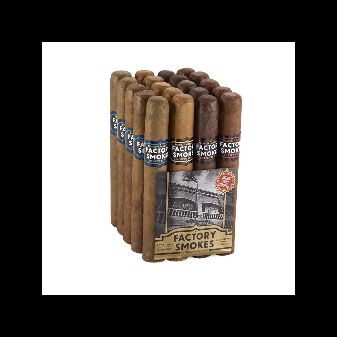 Drew Estate Factory Smokes 20 Count Sampler Varies cigar listing