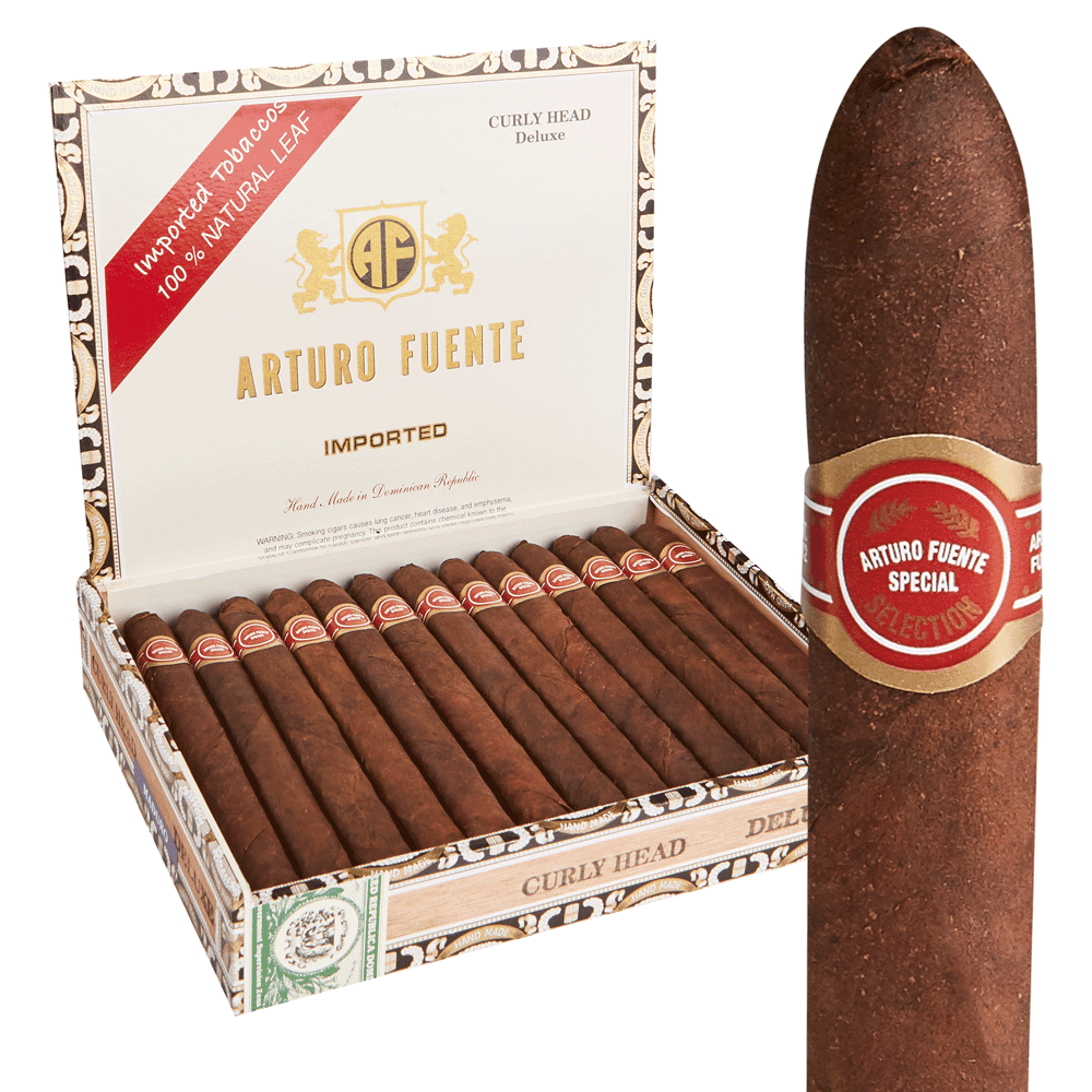 Arturo Fuente Curly Head Deluxe Lonsdale Maduro Box of 25 cigar listing