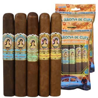 La Aroma de Cuba 94-95 Rated Fresh Pack 10 Cigar Sampler cigar listing