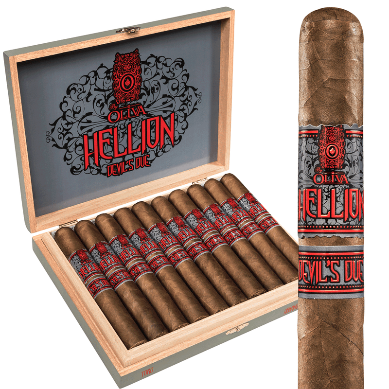 Hellion by Oliva Devil's Due Habano Box of 10 cigar listing