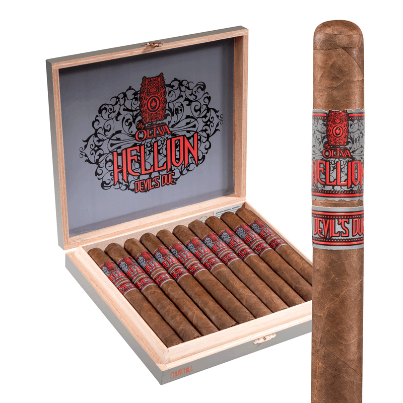 Hellion by Oliva Devil's Due Habano Box of 10 cigar listing
