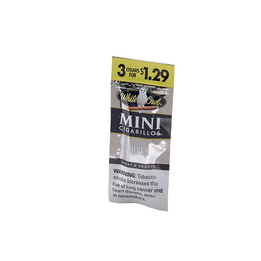 White Owl Mini Cigarillo Silver (3) Natural cigar listing