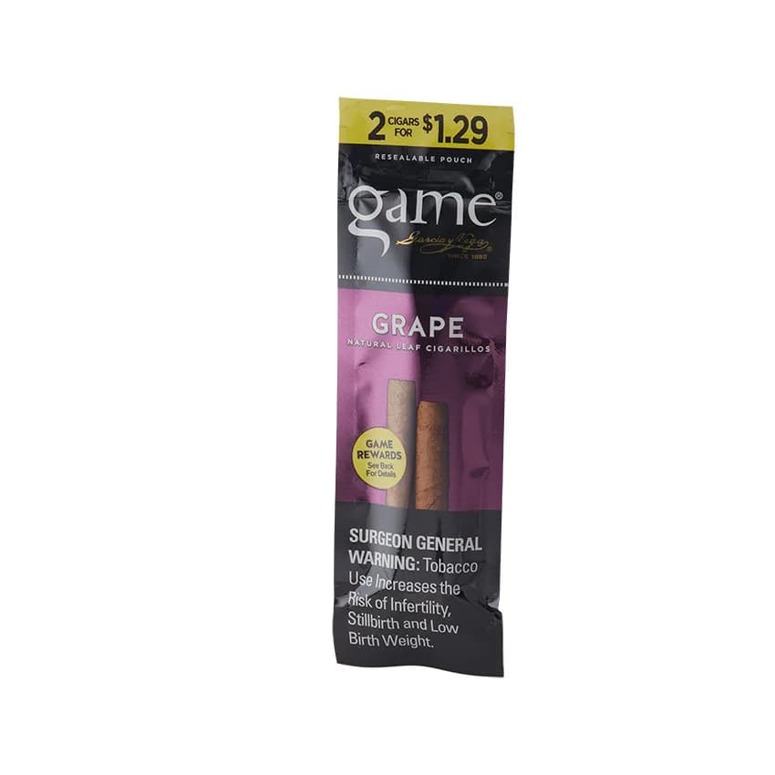Garcia Y Vega Game Cigarillos Grape (2) Natural cigar listing