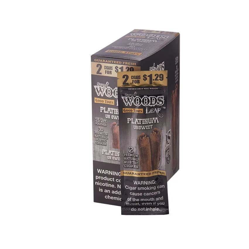 Good Times Sweet Woods Leaf Platinum Unsweet Maduro cigar listing
