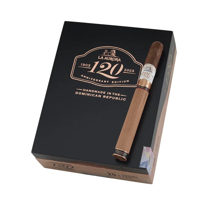 La Aurora 120 Anniversary Churchill Natural cigar listing